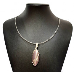 necklace cats eye brown