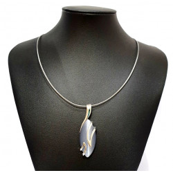 necklace cats eye gray