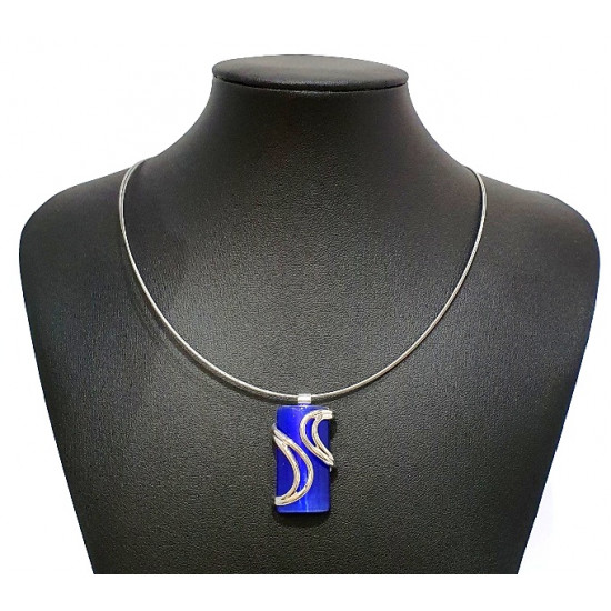 necklace cats eye blue