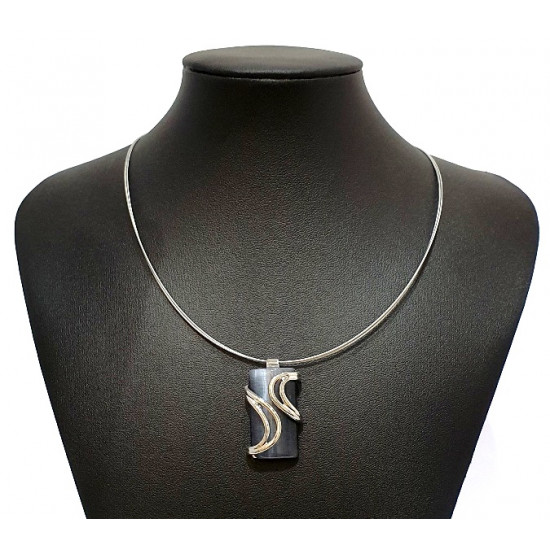 necklace cats eye black