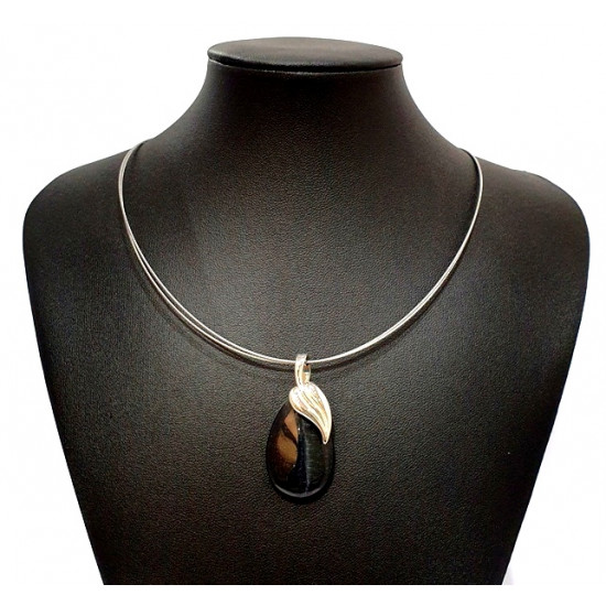 necklace cats eye black