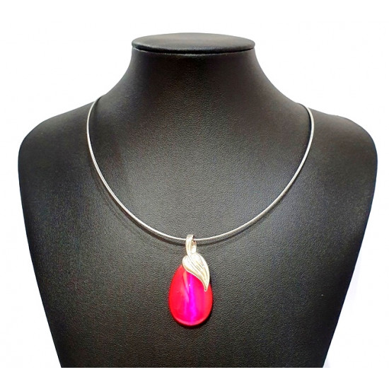 necklace cats eye pink