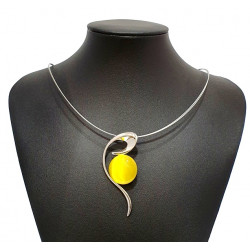 necklace cats eye yellow