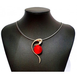 necklace cats eye red