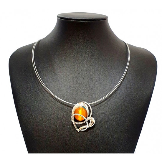 necklace cats eye yellow