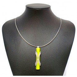 necklace cats eye green