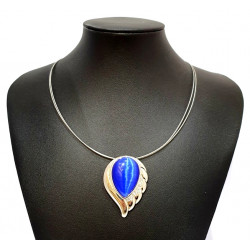 necklace cats eye blue