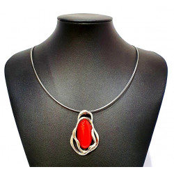 necklace cats eye red