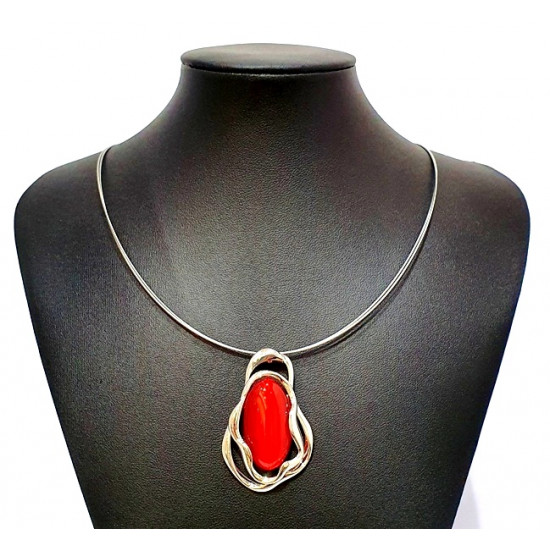 necklace cats eye red necklace cats eye red