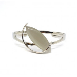 bracelet oeil de chat blanc