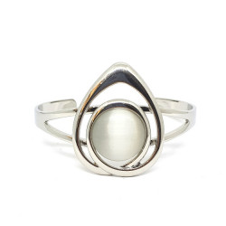 bracelet oeil de chat blanc