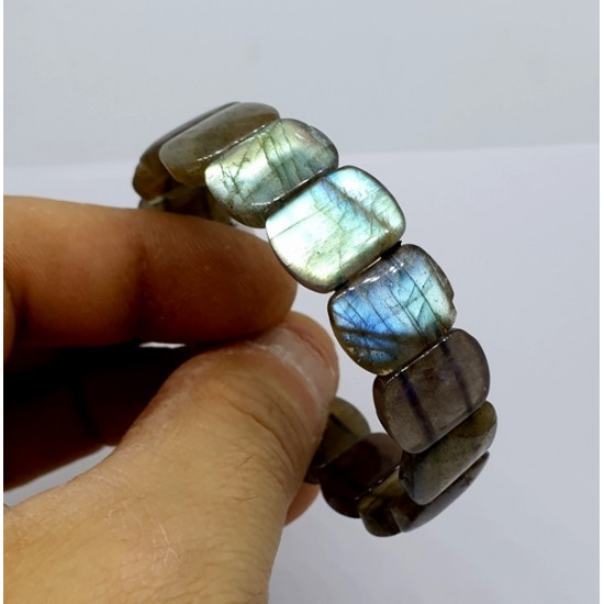 Rectangular Labradorite Bracelet With Extra Flash