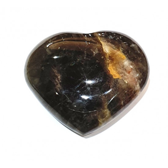Black moonstone heart