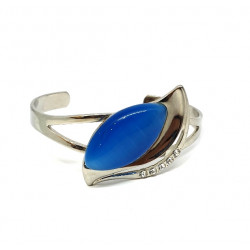 bracelet oeil de chat bleu