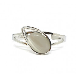 bracelet oeil de chat blanc