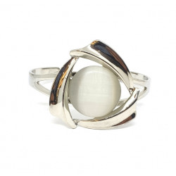bracelet oeil de chat blanc