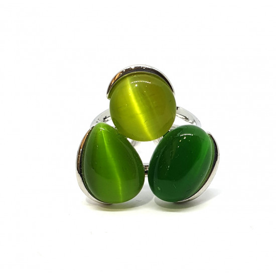 ring cat eyes green