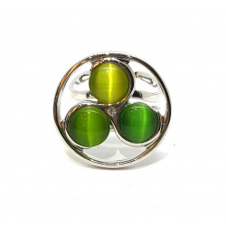 ring cat eyes green