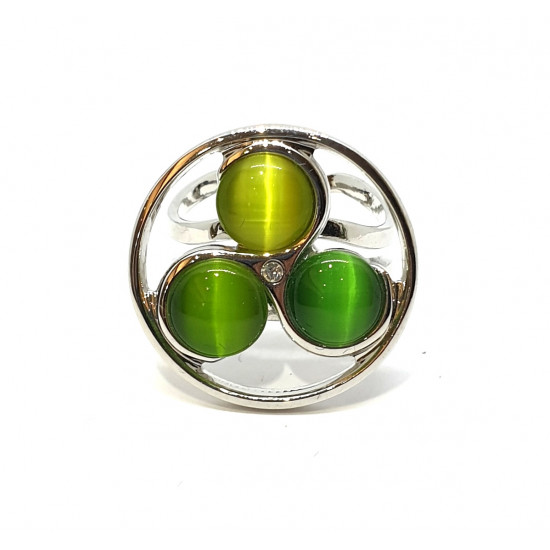 ring cat eyes green