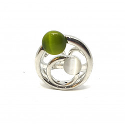 ring cat eye green