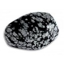 tumbled stone snowflake obsidian