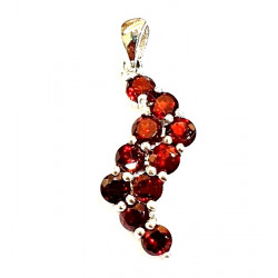 Sterling Silver garnet pendant