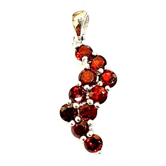 Sterling Silver garnet pendant