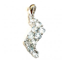 Sterling Silver blue topaz pendant