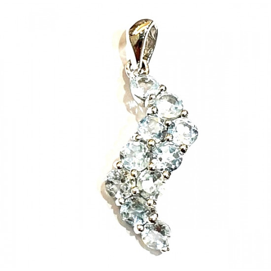 Sterling Silver blue topaz pendant