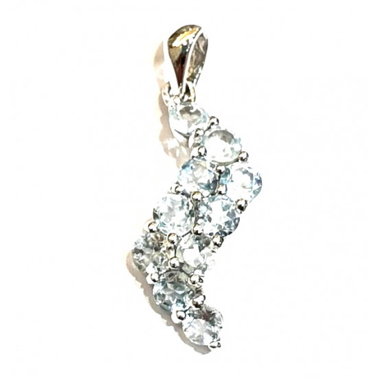 Sterling Silver blue topaz pendant