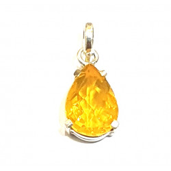 Sterling Silver mexican fire opal pendant