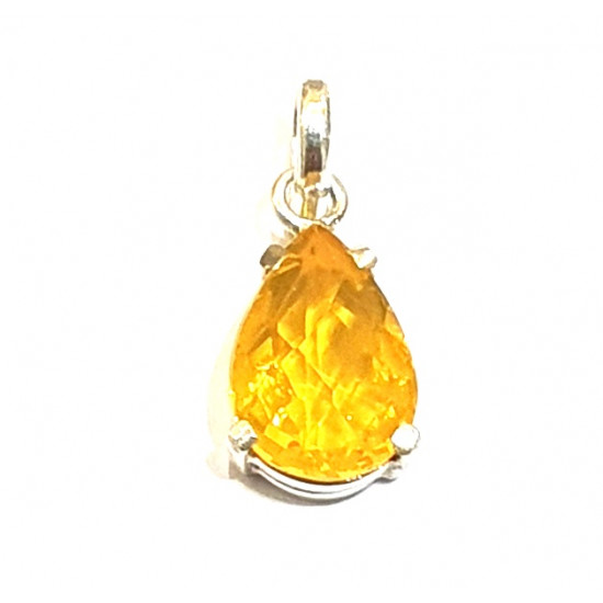 Sterling Silver mexican fire opal pendant