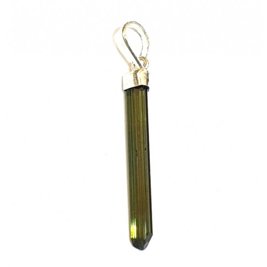 Sterling Silver green tourmaline pendant