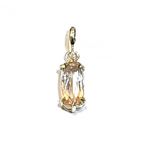 Sterling Silver morganite pendant