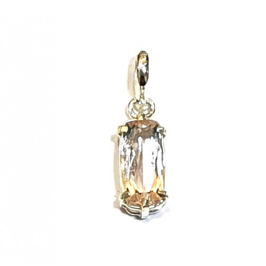 Sterling Silver morganite pendant