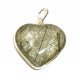 quartz and green tourmaline pendant