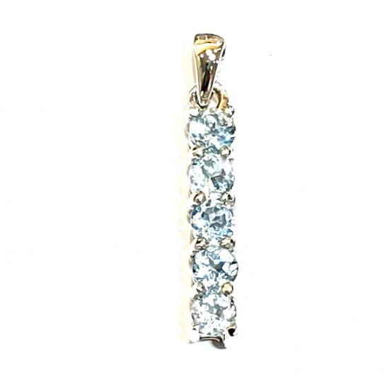 Sterling Silver blue topaz pendant