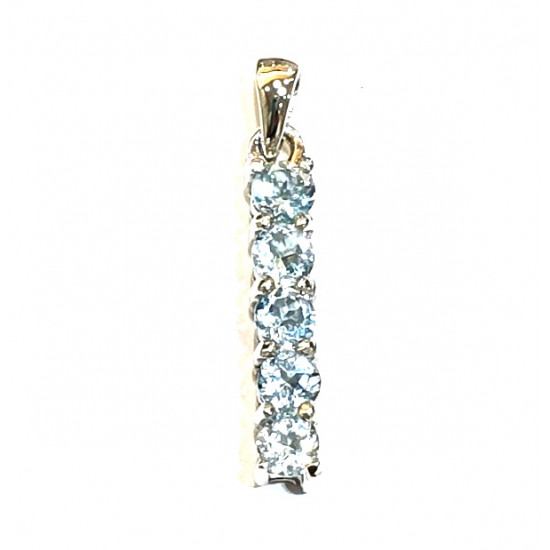 Sterling Silver blue topaz pendant