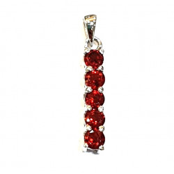 Sterling Silver garnet pendant