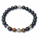 Black Onyx and Tiger Eye Bracelet 8mm