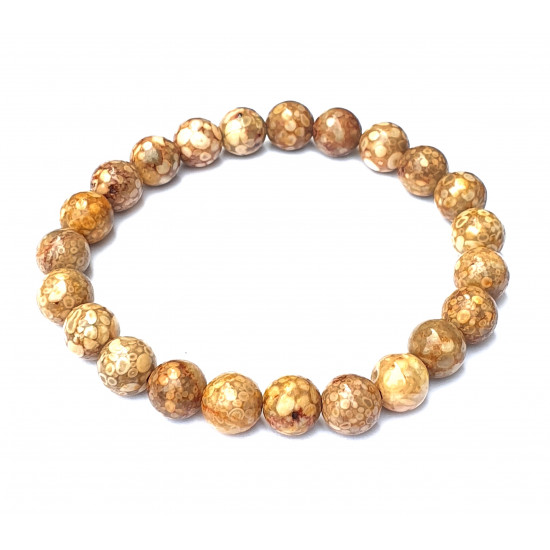 Yellow Peanut Wood Bracelet 8mm