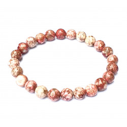 Pink Peanut Wood Bracelet 8mm
