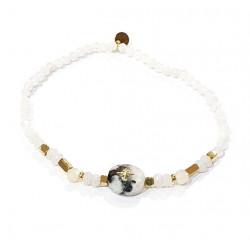 bracelet pierre de lune inox