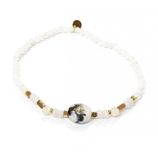 stainless steel moonstone bracelet