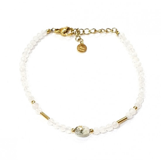 stainless steel moonstone bracelet