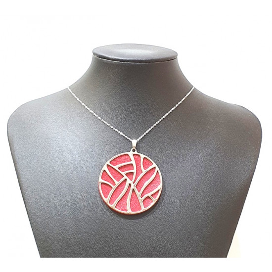interchangeable necklace red / gray