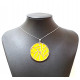 Collier argenté cuir interchangeable jaune/argenté
