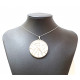 Collier argenté cuir interchangeable blanc/noir