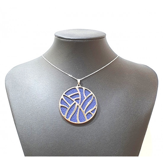 interchangeable necklace blue / red