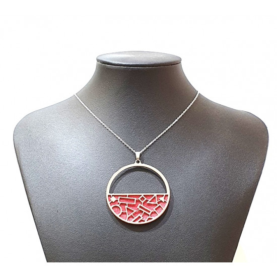interchangeable necklace red / gray